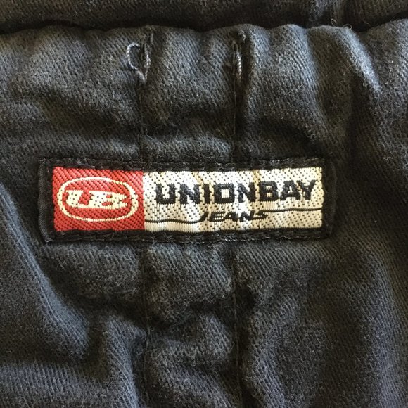 UnionBay Jeans Gilet Sleeveless Bomber Coat Jacket Gray Black Reversible Cotton - Picture 8 of 12